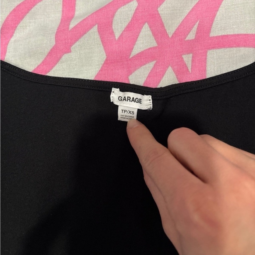 Garage Black Ruched Crop Top - Picture 5 of 7